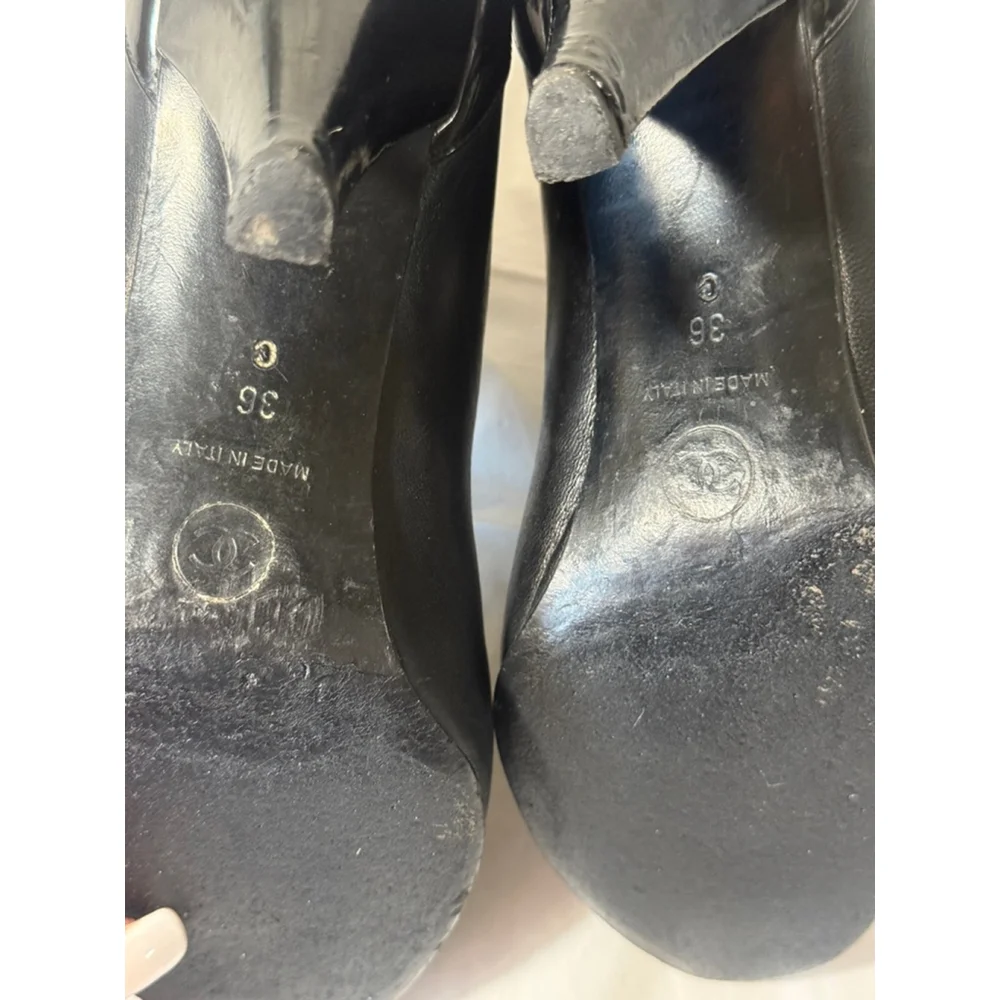 CHANEL Boots Leather Authentic size 6 - Picture 8 of 16